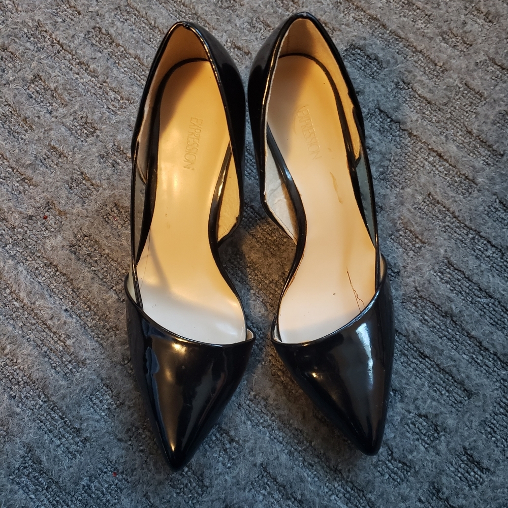 Black Patent Faux Women Shoes